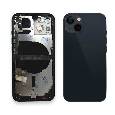 Carcasa trasera con piezas pequeñas preinstaladas para iPhone 13, medianoche — imagen 1