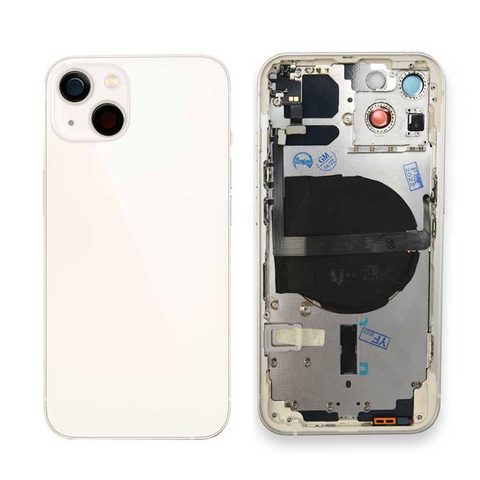 Carcasa trasera con piezas pequeñas preinstaladas para iPhone 13, luz estelar — imagen 1