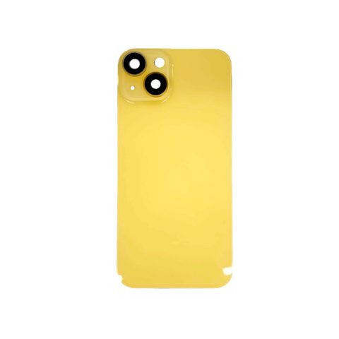 Cristal trasero con imán MagSafe / lente de cámara / bisel de cámara / placa metálica para iPhone 14 Plus, amarillo — imagen 2