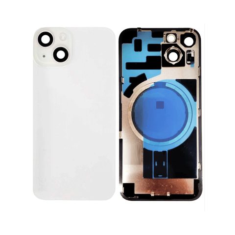 Cristal trasero con NFC inalámbrica / flex de flash / imán / lente de cámara / bisel de cámara / placa metálica para iPhone 14 Plus, luz estelar — imagen 1