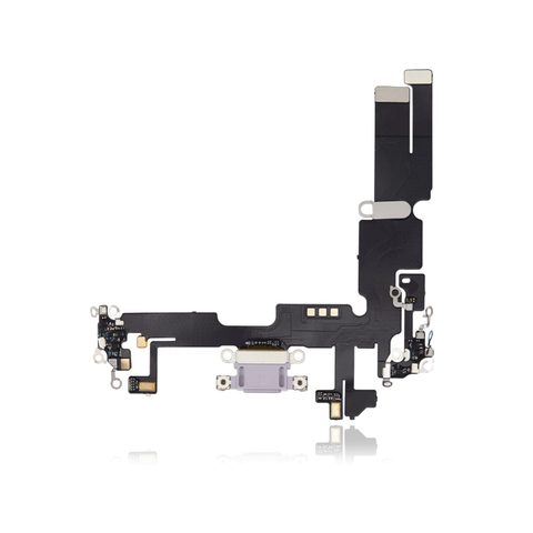 Cable flex con conector de puerto de carga para iPhone 14 Plus, morado — imagen 1