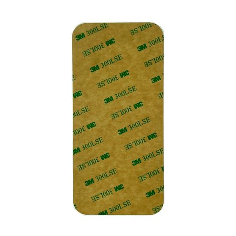 Cristal trasero con adhesivo para iPhone 14 Pro Max, plateado (orificio grande de cámara) — imagen 4