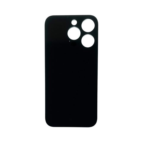 Cristal trasero con adhesivo para iPhone 14 Pro Max, negro espacial (orificio grande de cámara) — imagen 2