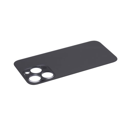 Cristal trasero con adhesivo para iPhone 14 Pro Max, negro espacial (orificio grande de cámara) — imagen 3