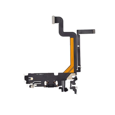 Cable flex con conector de puerto de carga para iPhone 14 Pro Max, negro espacial — imagen 2