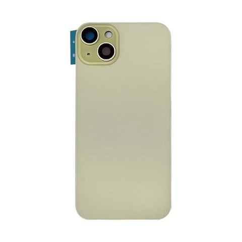 Cristal trasero con imán MagSafe / lente de cámara / bisel de cámara / placa metálica para iPhone 15 Plus, amarillo — imagen 2