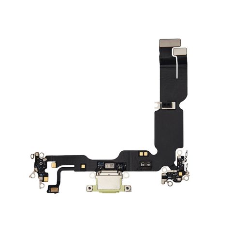 Cable flex con conector de puerto de carga para iPhone 15 Plus, amarillo — imagen 1