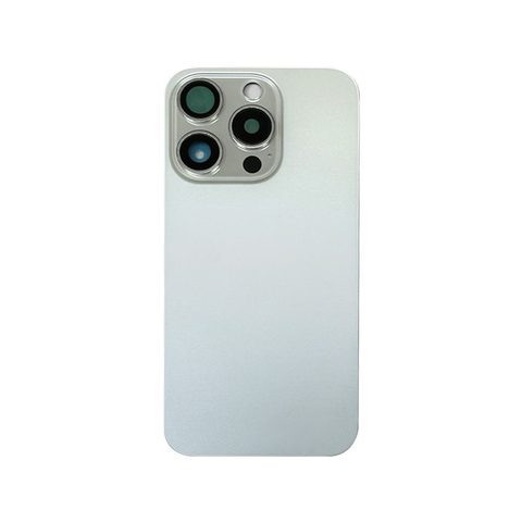 Cristal trasero con imán MagSafe / lente de cámara / bisel de cámara / placa metálica para iPhone 15 Pro, titanio blanco — imagen 2
