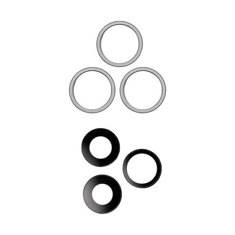 Lente de cámara trasera con soporte y bisel para iPhone 15 Pro Max, negro espacial