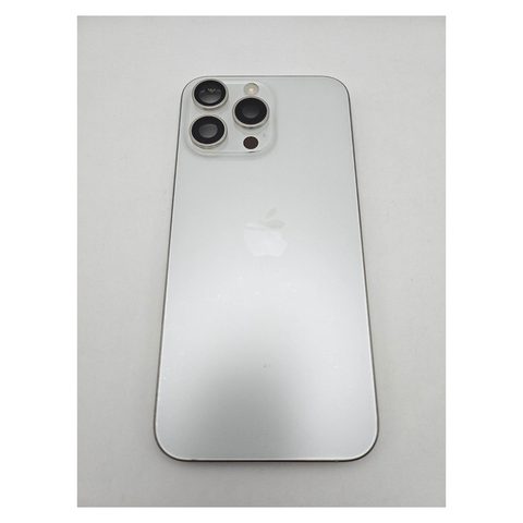 Carcasa trasera con piezas pequeñas preinstaladas para iPhone 15 Pro Max, plateado