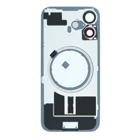 Cristal trasero con marco / imán MagSafe / lente de cámara / bisel de cámara / placa metálica para iPhone 16, blanco — imagen 2