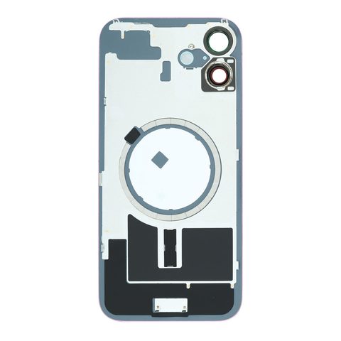 Cristal trasero con marco / imán MagSafe / lente de cámara / bisel de cámara / placa metálica para iPhone 16 Plus, rosa — imagen 2