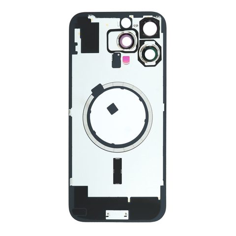Cristal trasero con marco / imán MagSafe / lente de cámara / bisel de cámara / placa metálica para iPhone 16 Pro Max, titanio blanco — imagen 2