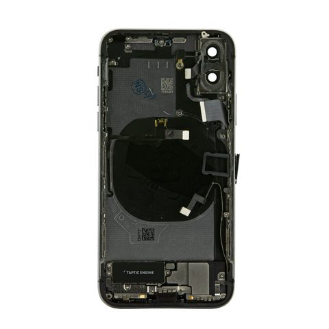 Conjunto de chasis y carcasa trasera con piezas pequeñas preinstaladas para iPhone X, negro — imagen 2