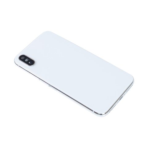 Conjunto de chasis y carcasa trasera con piezas pequeñas preinstaladas para iPhone X, blanco — imagen 4