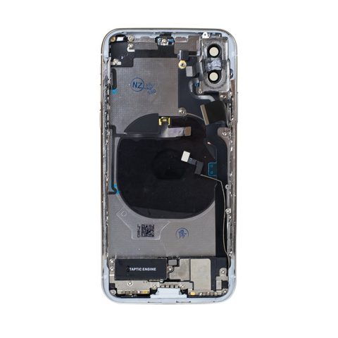 Conjunto de chasis y carcasa trasera con piezas pequeñas preinstaladas para iPhone X, blanco — imagen 5