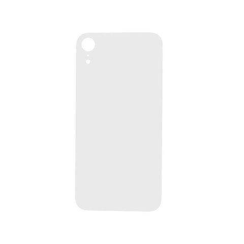 Cristal trasero con adhesivo para iPhone XR, blanco (orificio grande de cámara) — imagen 1