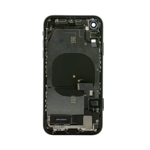 Conjunto de chasis y carcasa trasera con piezas pequeñas preinstaladas para iPhone XR, negro — imagen 2