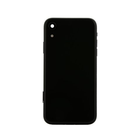 Conjunto de chasis y carcasa trasera con piezas pequeñas preinstaladas para iPhone XR, negro — imagen 3