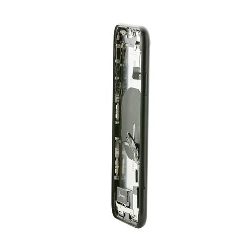 Conjunto de chasis y carcasa trasera con piezas pequeñas preinstaladas para iPhone XR, negro — imagen 4