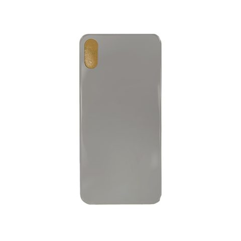 Cristal trasero con adhesivo para iPhone XS, plateado (orificio grande de cámara) — imagen 2