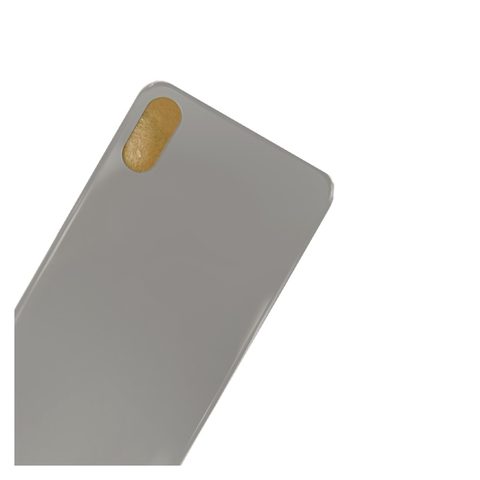Cristal trasero con adhesivo para iPhone XS, plateado (orificio grande de cámara) — imagen 4