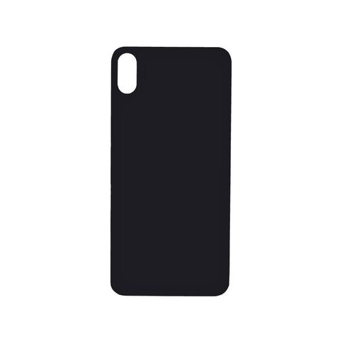Cristal trasero con adhesivo para iPhone XS Max, negro (orificio grande de cámara) — imagen 1