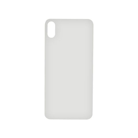Cristal trasero con adhesivo para iPhone XS Max, plateado (orificio grande de cámara) — imagen 1