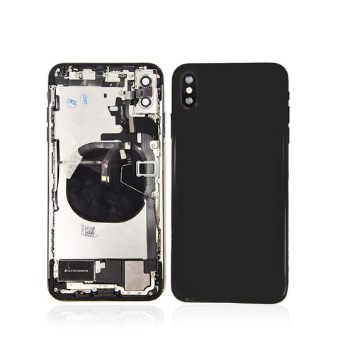 Conjunto de carcasa trasera con piezas pequeñas preinstaladas para iPhone XS Max, gris espacial — imagen 1