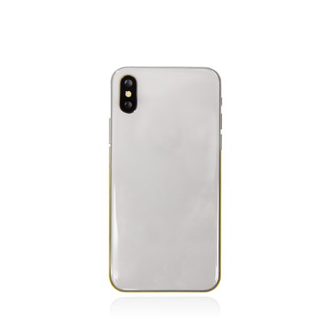 Conjunto de chasis y carcasa trasera con piezas pequeñas preinstaladas para iPhone XS, plateado — imagen 3