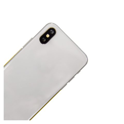 Conjunto de chasis y carcasa trasera con piezas pequeñas preinstaladas para iPhone XS, plateado — imagen 4