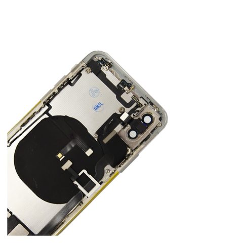 Conjunto de chasis y carcasa trasera con piezas pequeñas preinstaladas para iPhone XS, plateado — imagen 5