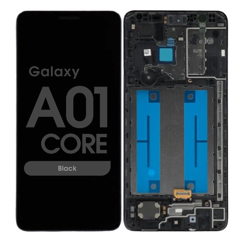 Pantalla LCD con táctil + marco Service Pack para Galaxy A01 Core, A013 / 2020 / Black — imagen 1