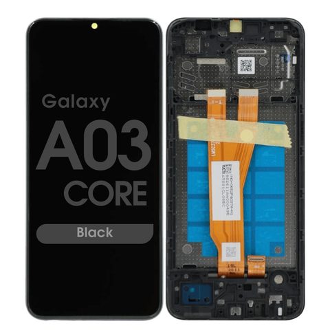 Pantalla LCD con táctil + marco Service Pack para Galaxy A03 Core, A032 / 2021 / Black — imagen 1