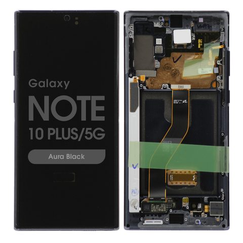 Pantalla OLED con táctil + marco Service Pack para Galaxy Note 10 Plus / 5G (N975/N976), Aura Black — imagen 1