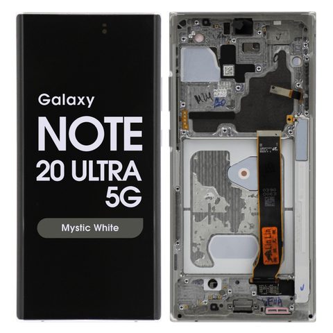 Pantalla OLED con táctil + marco Service Pack para Galaxy Note 20 Ultra 5G (N985/N986), Mystic White — imagen 1