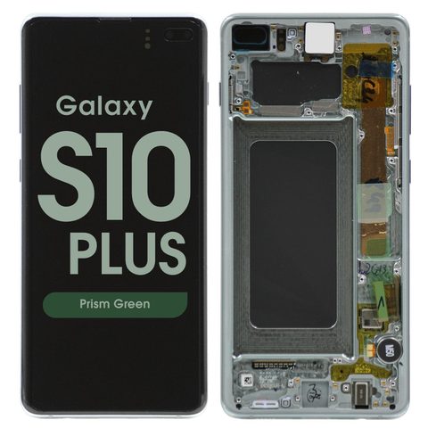 Pantalla OLED con táctil + marco Service Pack para Galaxy S10 Plus (G975), Prism Green — imagen 1
