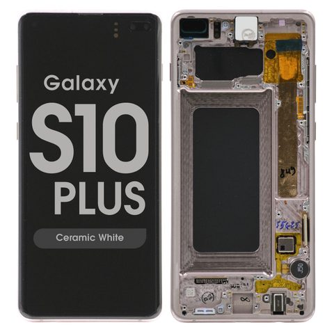 Pantalla OLED con táctil + marco Service Pack para Galaxy S10 Plus (G975), Ceramic White — imagen 1