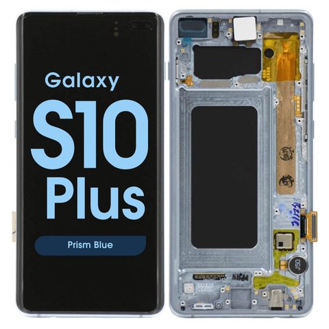 Pantalla OLED con táctil + marco Service Pack para Galaxy S10 Plus (G975), Prism Blue — imagen 1