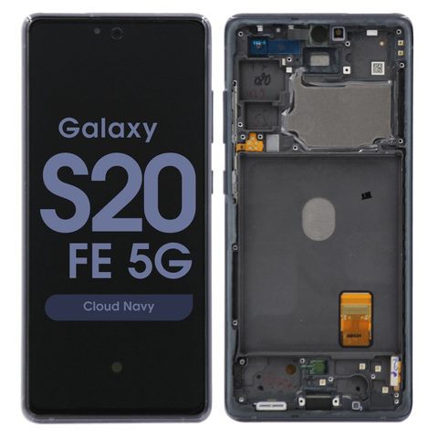 Pantalla OLED con táctil + marco Service Pack para Galaxy S20 FE 5G (G780/G781), Cloud Navy — imagen 1