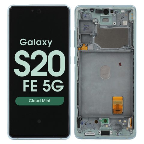 Pantalla OLED con táctil + marco Service Pack para Galaxy S20 FE 5G (G780/G781), Cloud Mint — imagen 1