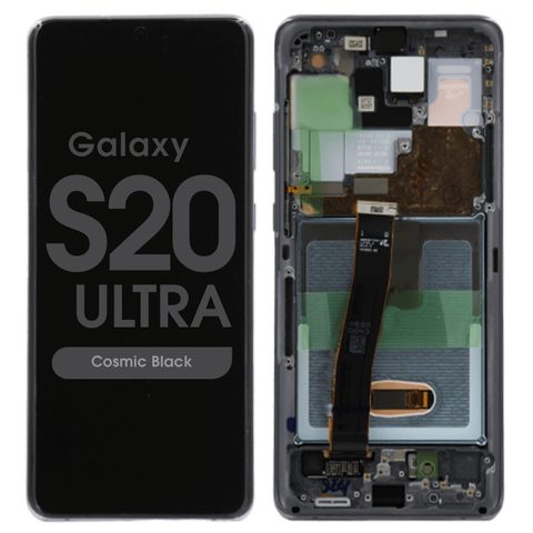 Pantalla OLED con táctil + marco Service Pack para Galaxy S20 Ultra (G988), Cosmic Black — imagen 1