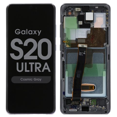 Pantalla OLED con táctil + marco Service Pack para Galaxy S20 Ultra (G988), Todas las operadoras excepto Verizon 5G UW, Cosmic Gray — imagen 1