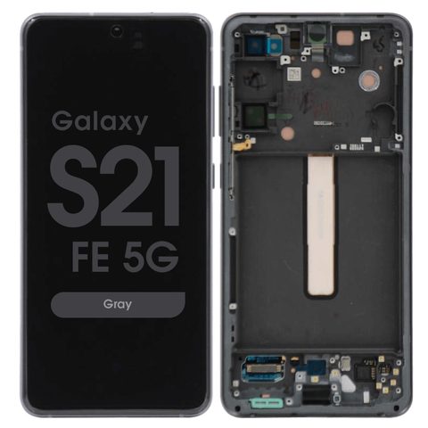 Pantalla OLED con táctil + marco Service Pack para Galaxy S21 FE 5G (G990), Versión US / Internacional, Gray — imagen 1