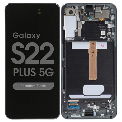 Pantalla OLED con táctil + marco Service Pack para Galaxy S22 Plus 5G (S906), Phantom Black — imagen 1