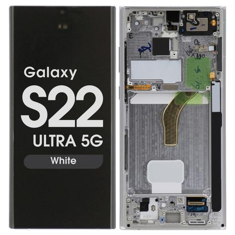 Pantalla OLED con táctil + marco Service Pack para Galaxy S22 Ultra 5G (S908), White — imagen 1