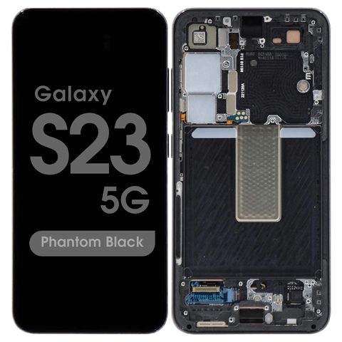 Pantalla OLED con táctil + marco Service Pack para Galaxy S23 5G (S911), Versión US / Internacional, Phantom Black — imagen 1