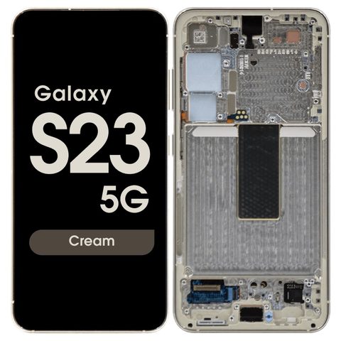 Pantalla OLED con táctil + marco Service Pack para Galaxy S23 5G (S911), Versión US / Internacional, Cream — imagen 1