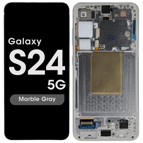 Pantalla OLED con táctil + marco Service Pack para Galaxy S24 5G (S921), Versión US / Internacional, Marble Gray — imagen 1