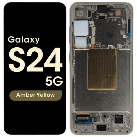 Pantalla OLED con táctil + marco Service Pack para Galaxy S24 5G (S921), Versión US / Internacional, Amber Yellow — imagen 1
